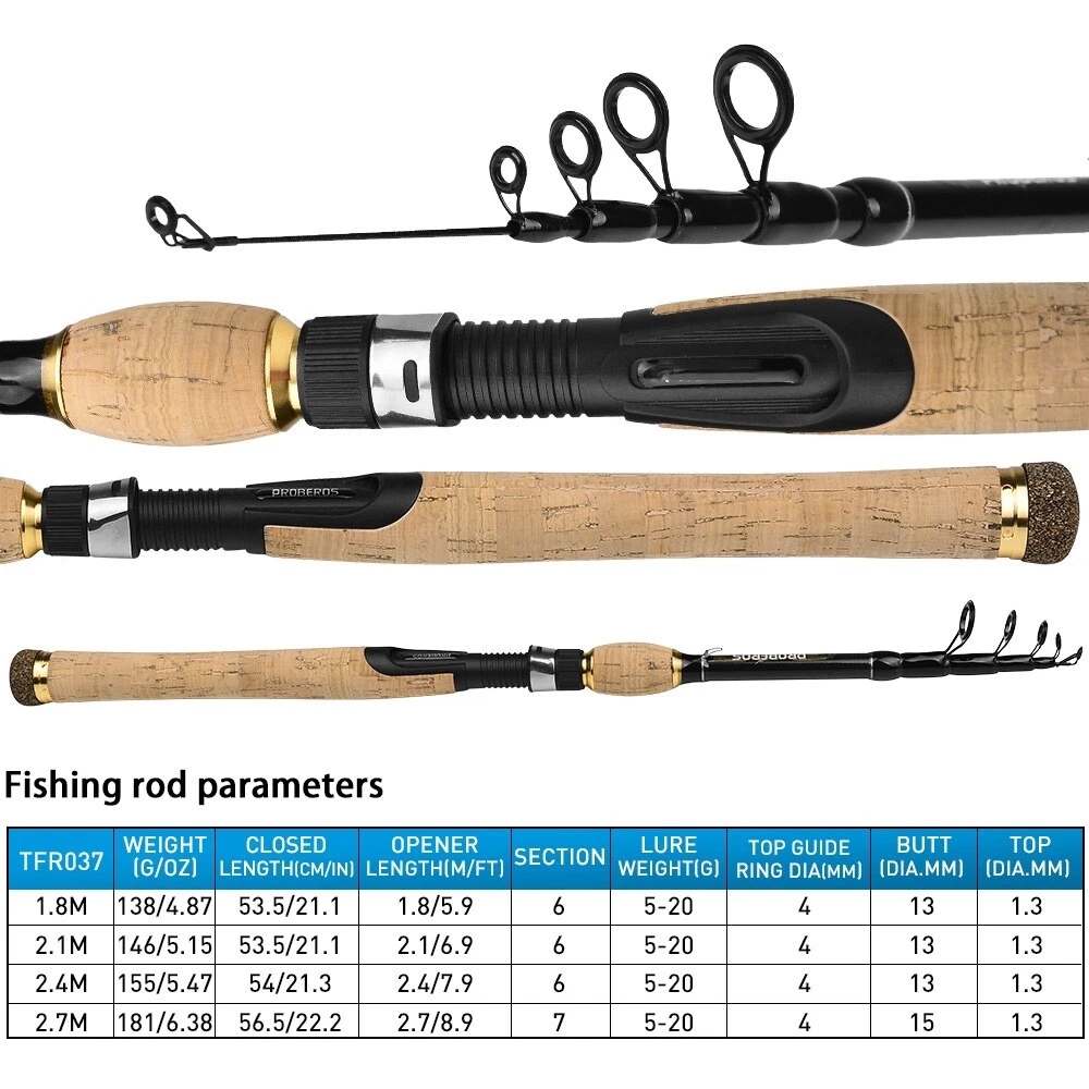 Telescopic Spinning Fishing Rod Bait Casting Lure Carbon Travel Pole 1.8-2.7M | eBay Telescopic Spinning Fishing Rod Bait Casting Lure Carbon Travel Pole 1.8-2.7M | eBay