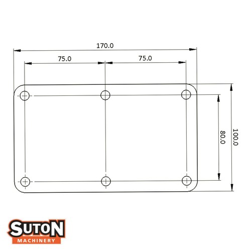 250KG Trailer Suspension Unit Mounting Weld On Plate (Pair) - 6 Holes - 8mm  - Picture 2 of 2