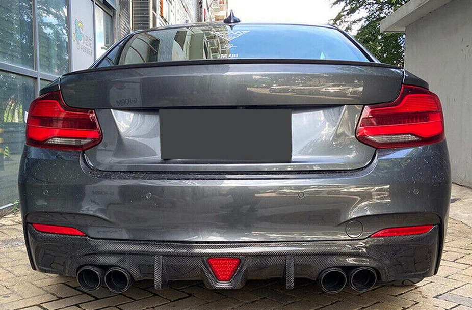 Диффузор кромка заднего бампера из настоящего углеродного волокна для BMW M235i M240i F22 F23 2014-2019 - Изображение 2 из 4
