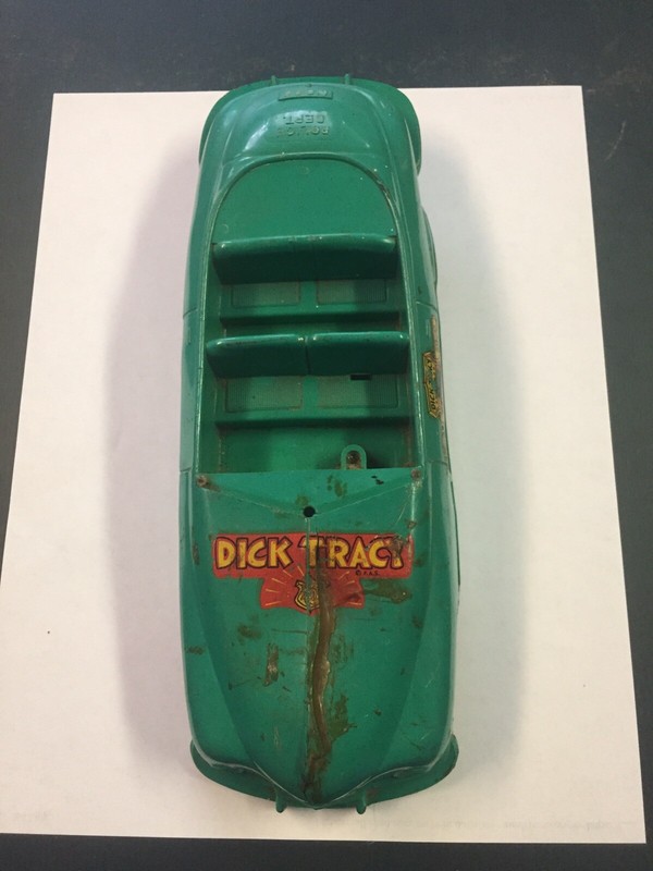 Vintage Marx Dick Tracy Police Dept. Convertible Friction Toy Car Partial