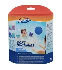 Swimways Blue/Teal Inflatable Arm Floaties Soft Fabric Toddler Learn to Swim Fun