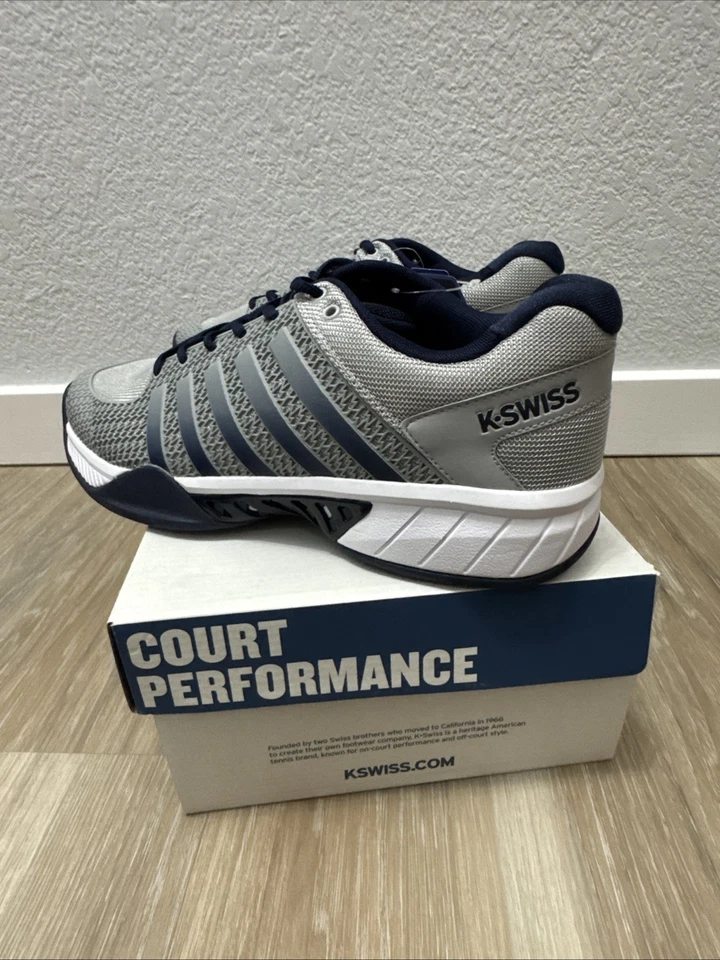 Novo Tênis Masculino K Swiss Express Light Pickleball, Cinza Azul Marinho, Tamanho 11.5 - Imagem 4 de 4
