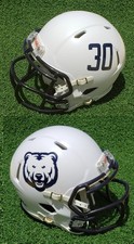 NORTHERN COLORADO BEARS WHITE MINI FOOTBALL HELMET WITH NUMBER CHOICE