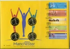 2002 COMMONWEALTH GAMES GREAT BRITAIN ROYAL MAIL/MINT FDC + UK £2 COINS x4  VGC