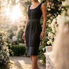 Dolce & Gabbana Black Lace Cocktail Dress Size 14