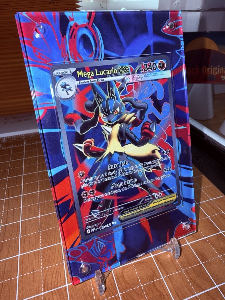 Coffret 10 Cartes Pokémon – Méga-Lucario Ex 160/132 Full Art Secrète – Myboost X Méga-Évolution 1 – Français