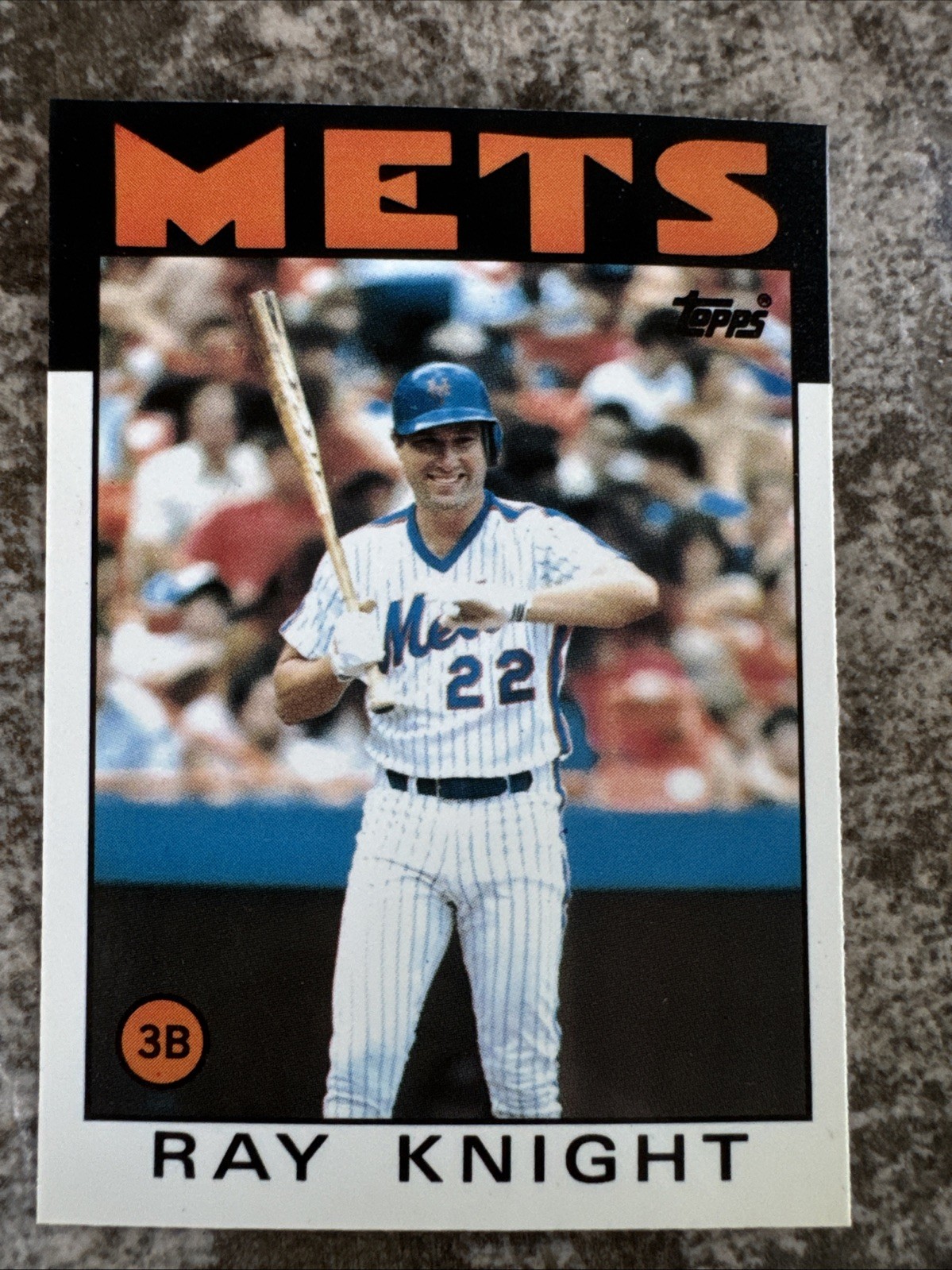 1986 Topps - Ray Knight #27 Collector's Edition (Tiffany)
