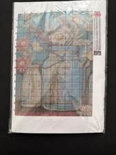 Bird In Vases Stamped Cross Stitch Kit Full Coverage 40 X 56 cm