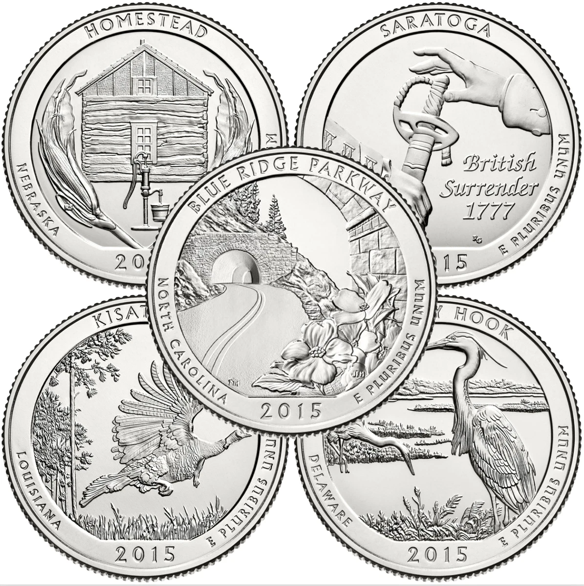 未曾流通铜质2015 美国美丽季(2010-现在) | eBay