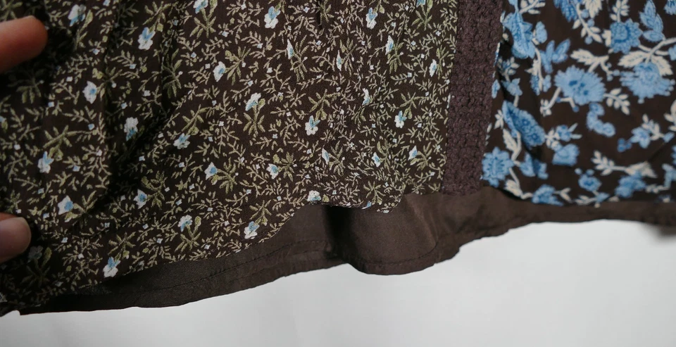 Requirements Womens Paisley Floral Patchwork Maxi Skirt Sz L Cottagecore Prairie - Image 2 of 4