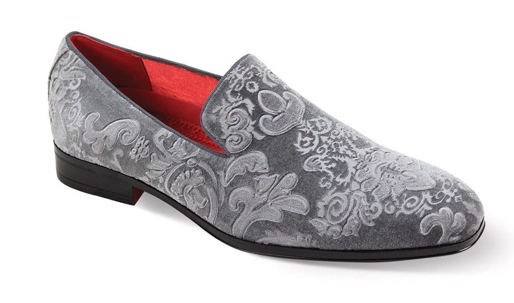 slim fit dress slacks Mens Silver Glitter Sparkle Spike Formal Dress Loafers Shoes After Mid main image 1