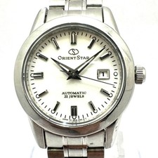 Reloj calendario automático Orient Star 21 joyas esfera blanca perla revisado
