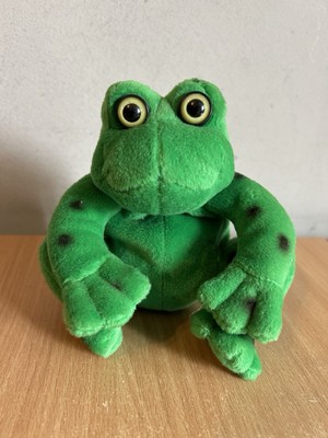 Kleiner GUND gefleckter Stier Frosch Plüsch weiches Beanie Spielzeug Sammlerstück ca. 5,5 Zoll