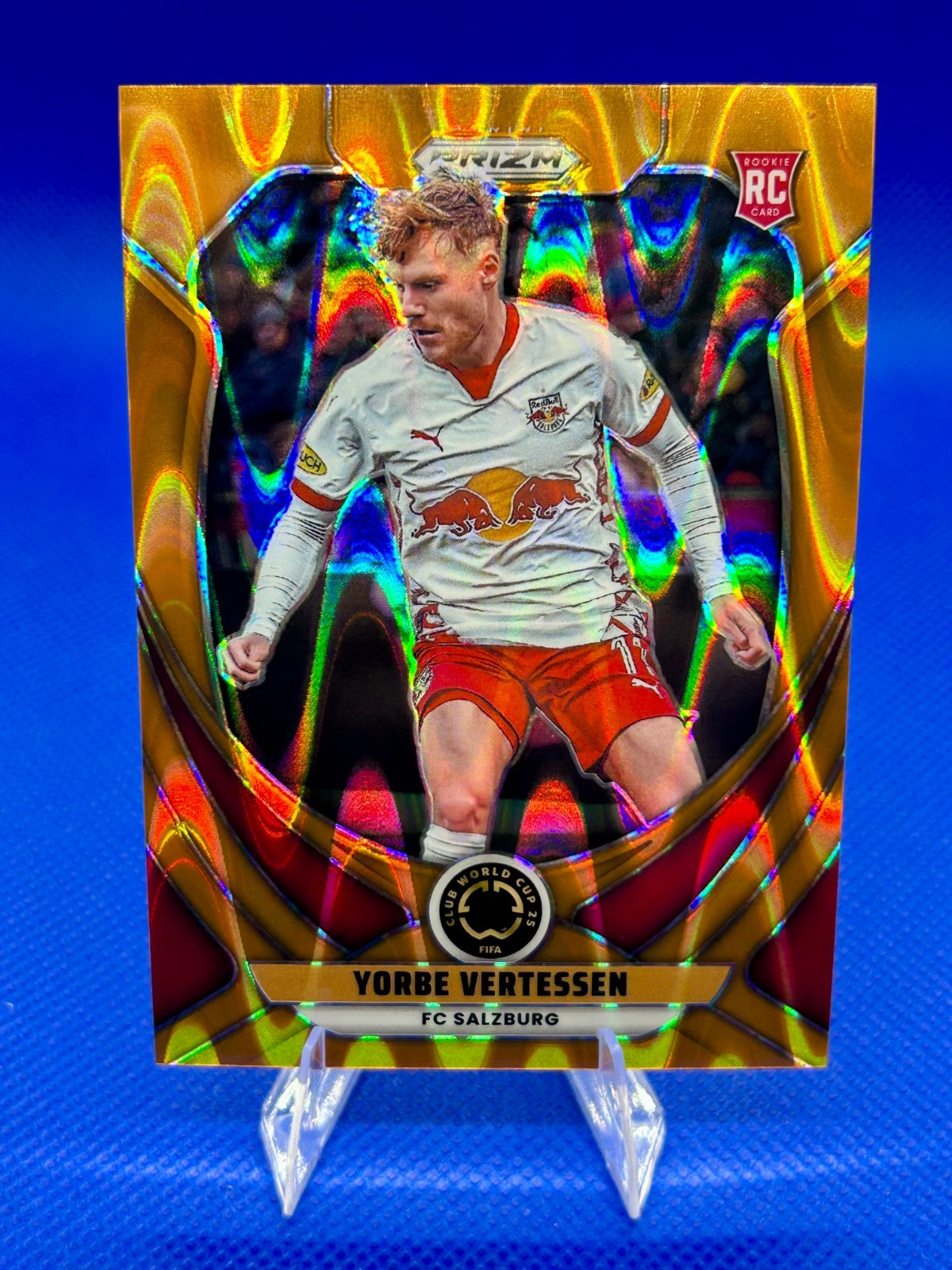 2025 Prizm FIFA Club World Cup Yorbe Vertessen #171 Orange Seismic RC /199
