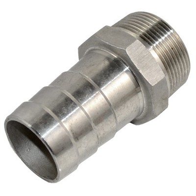 1'' MALE NPT Thread Pipe Fitting to 1'' Barb Hose Tail End Connector Stainless 304
