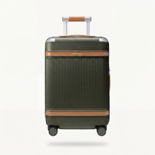 Paravel Aviator Carry-On Plus Spinner Suitcase Safari Green Travel Luggage