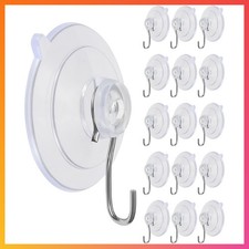 Suction Cup Hooks, Transparent PVC Removable Reusable, for Glass Windows, Mirror