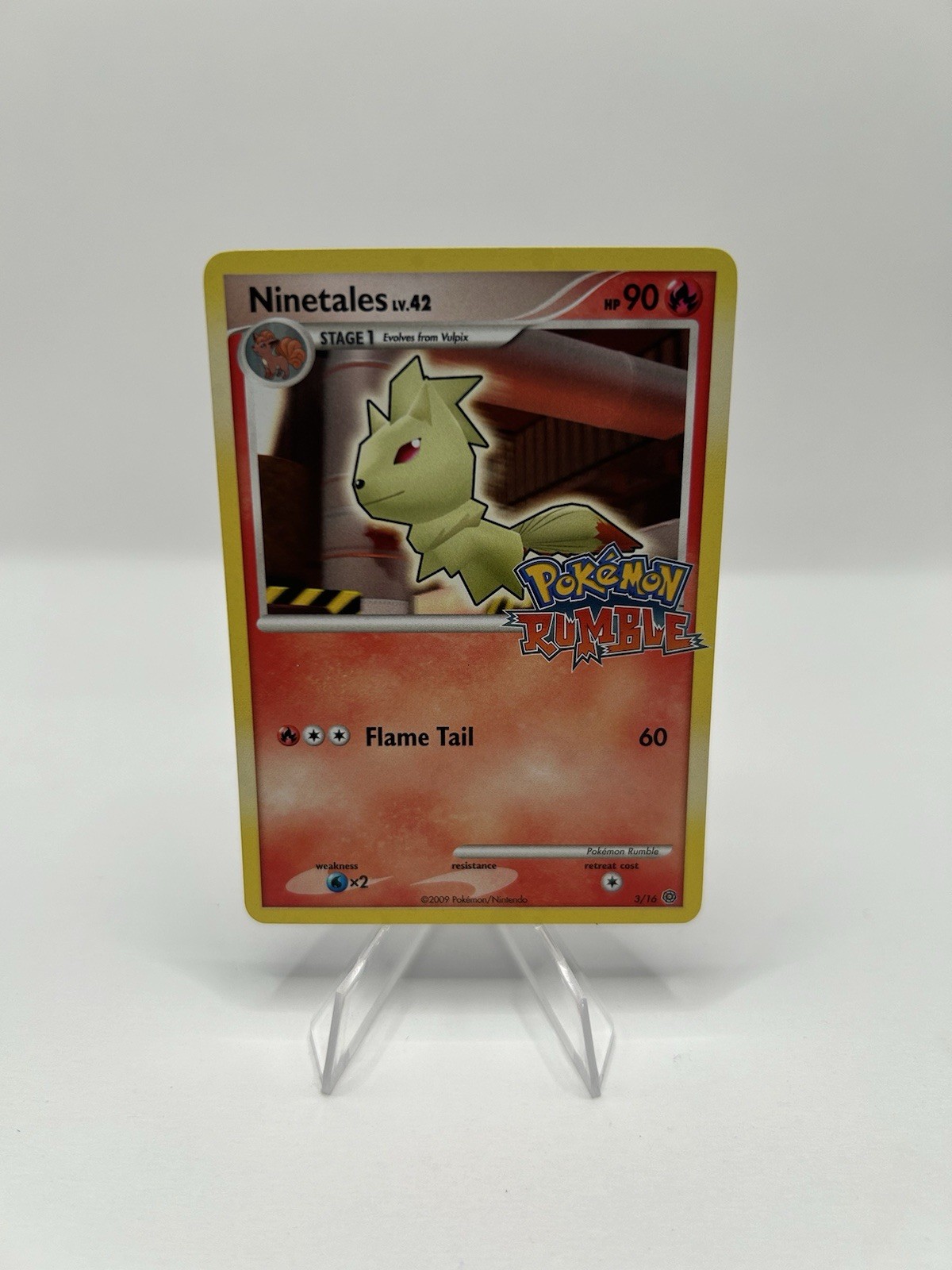 Pokemon TCG Rumble Ninetales Stamp Promo #3/16 2009 - NM