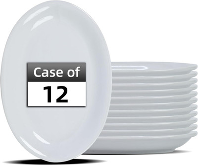 Stoneware Coupe Grade Dinnerware, Bright White, Oval Platter 13.5''X10'', 12 pk
