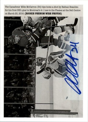 2015-16 Upper Deck Portfolio Autographs #301 Mike McCarron D Auto - HKY