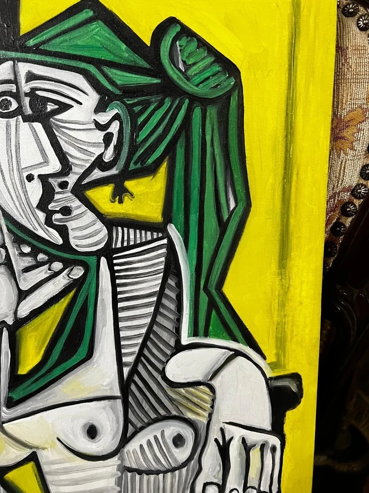 Pablo Picasso - Increíble pintura al óleo - Estampada - Firmada - A1 Foto 3 de 4