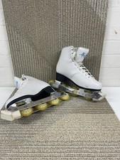 Off-Ice skating Practice Figure Inline Skates White Leather UK 7 EU 40