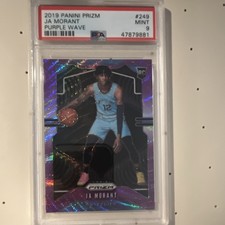 Panini 2019-20 Prizm Ja Morant #249 Purple Wave Prizm Rookie PSA 9 Mint