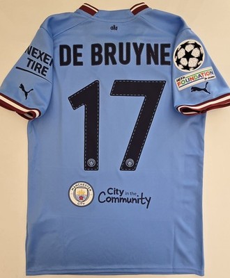 2022/23 Puma Manchester City #17 DE BRUYNE UCL Home Soccer Jersey