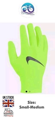 Nike Miler Dri-FIT Laufhandschuhe Ghost Green Reflective Glow S-M UVP 24,99£