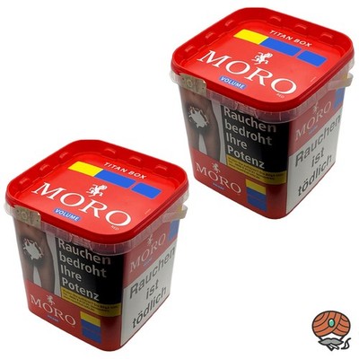 Moro Red/Rot Volumentabak, Stopfttabak Titan Box 2x 325g
