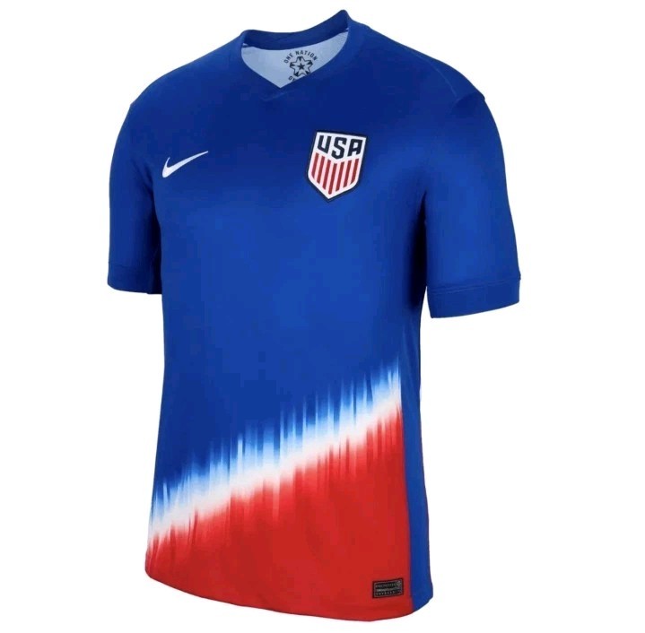 Nike Dri Fit Soccer Jersey USMNT USA 2024/25 Away Blue Men's Medium FJ4277-417