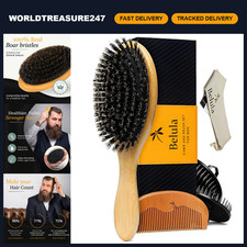 100 Boar Bristle Hair Brush Set for Men - Ideal for Thin, Normal  Short Hair