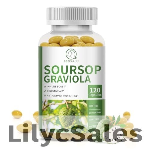 Soursop Graviola Capsules with Kelp, 120ct