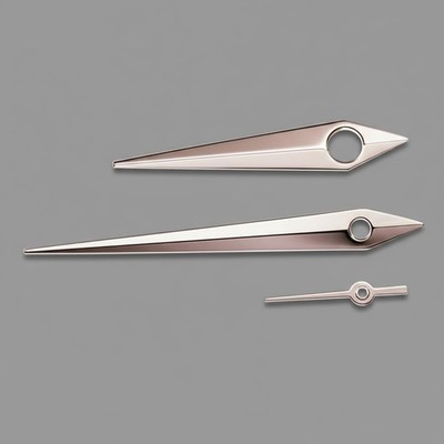 Dauphin Zeigersatz Silber für Omega Uhren Cal. 230 bis 355, 30T1 bis 30T3