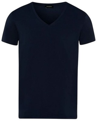 Hanro Herren Superior Einfach Baumwolle T-Shirt - Marine