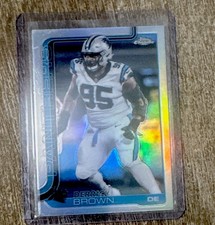 2020 Topps Chrome Football Derrick Brown Carolina Panthers #47 Refractor
