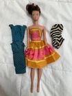 Original Vintage Barbie Midge Doll With 2 Fashion dresses and 1 suit