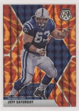 2020 Panini Mosaic Reactive Orange Mosaic Prizm Jeff Saturday #96 0b3u