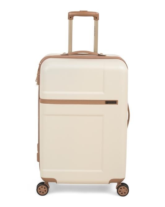 LONDON FOG 25in Cream Westbury Expandable Carry-on Spinner | eBay