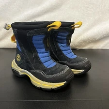 TIMBERLAND Splash Blaster Boots Thermolite Toddler Size 6 Blue Black Slip On