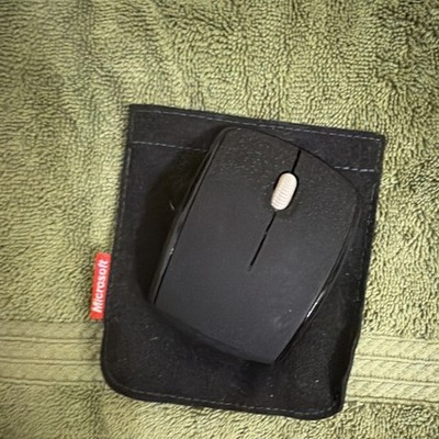 Microsoft Arc Mouse Wireless USB Laser Black Silver Scroll Wheel 2 Buttons