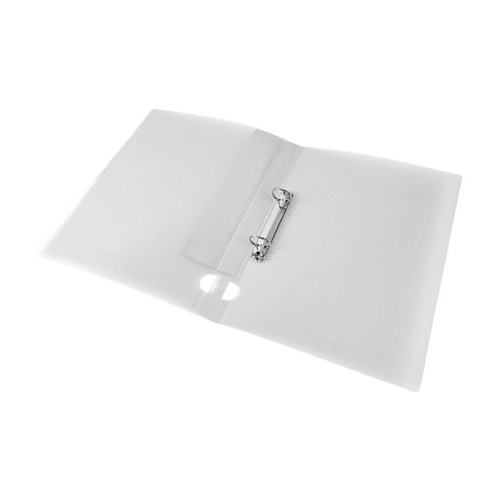 Q-Connect 2 Ring Binder Frosted A4 Clear KF02487