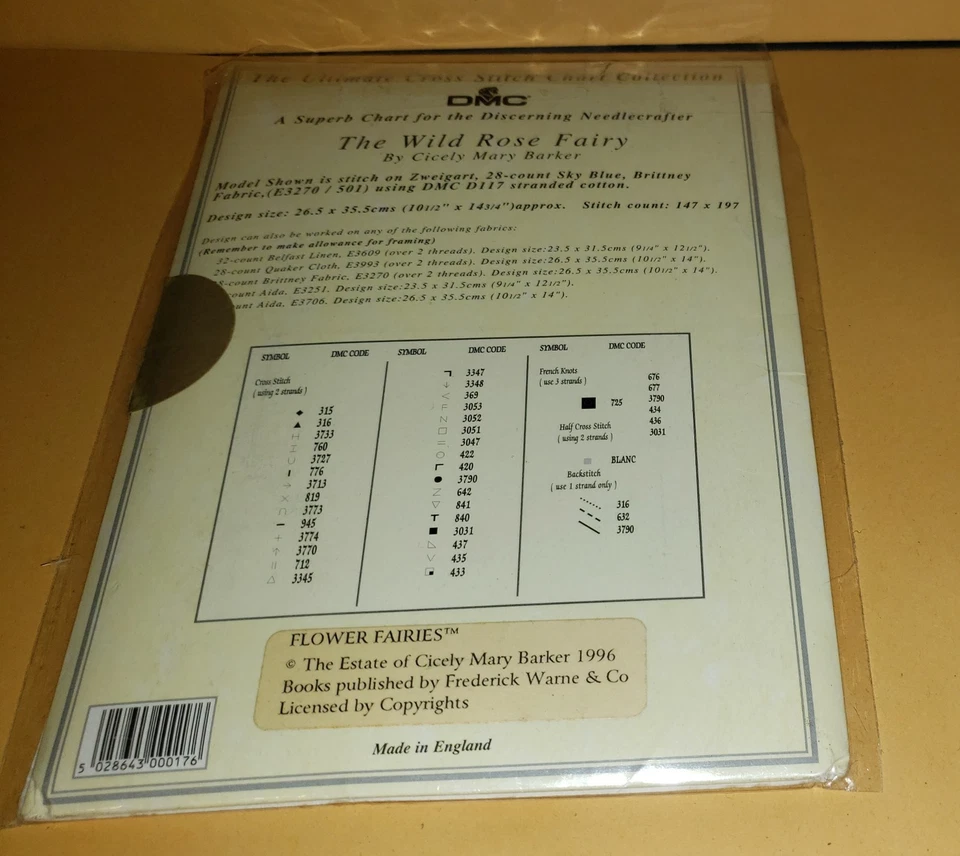 DMC The Wild Rose Fairy - The Ultimate Cross Stitch Collection - Chart Only PC17 - Image 2 of 2