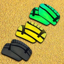 3 Pairs Lenses Replacement for-Costa Del Mar Reefton-Black Green Gold