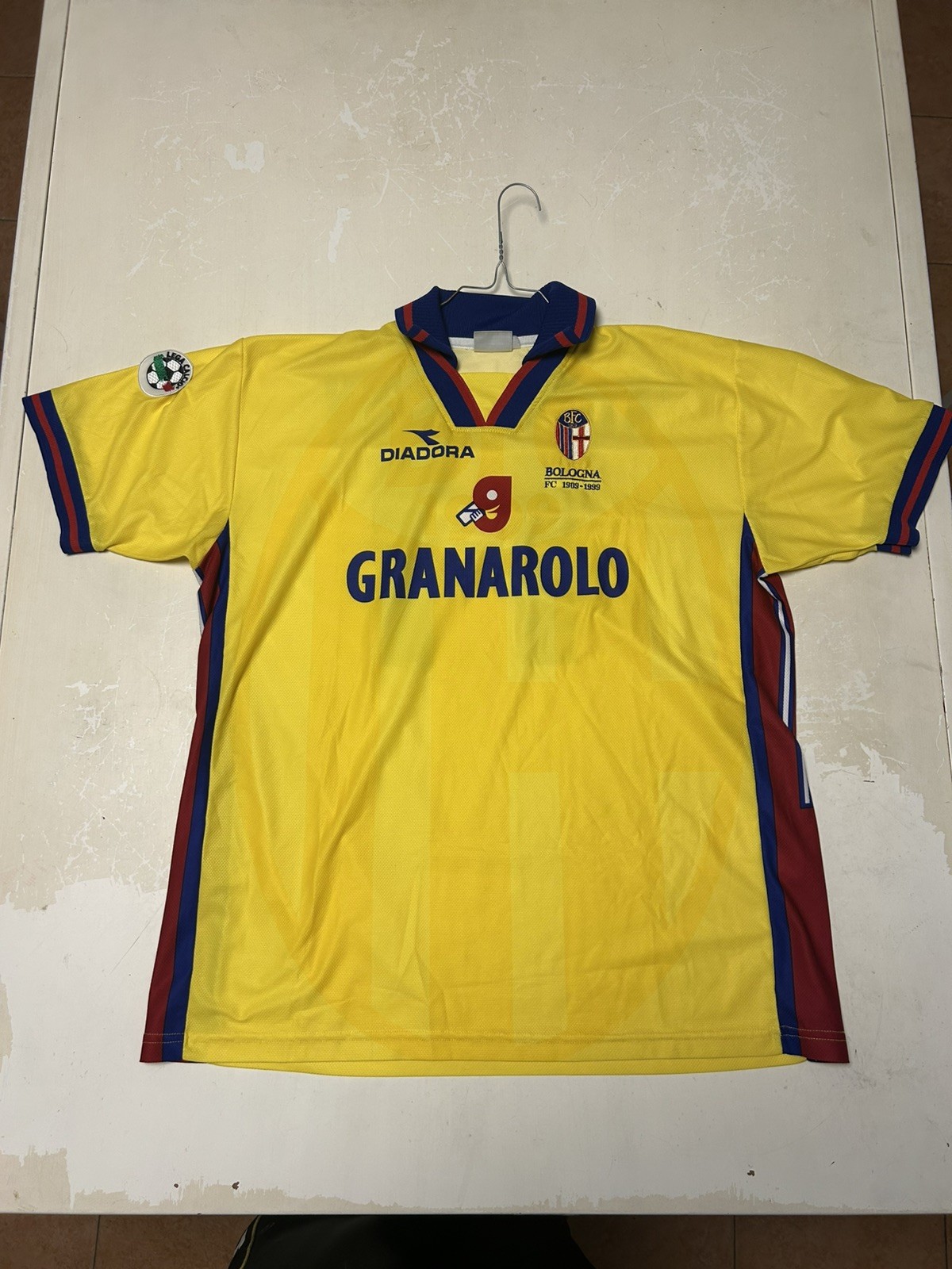 Maglia Calcio Bologna 1909 1999 Diadora 11 Kolyvanov Match Worn Issued ? XL Rara