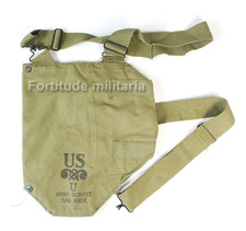 Housse de masque à gaz US M2A2 - US ARMY WW2 ( matériel original )