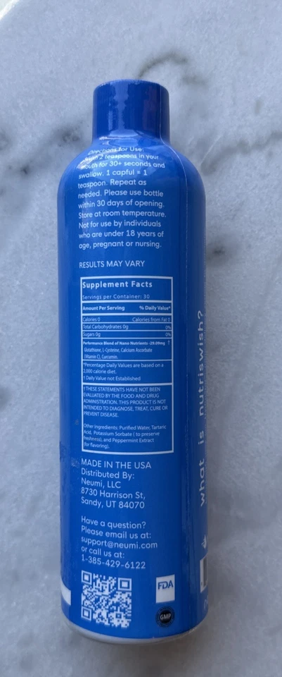 NutriSwish Nano Glutatión Impulso Inmune Apoyo Articular Energía EXP: 09/2025 Foto 2 de 4