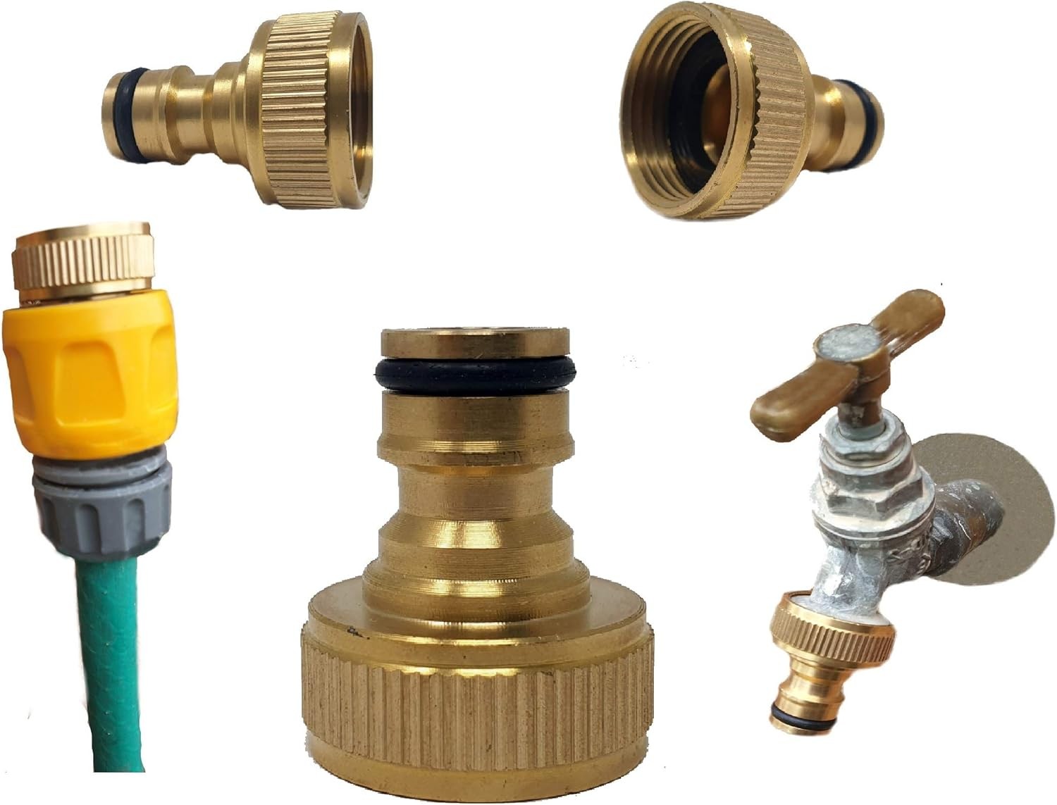 Brass Garden Hose Screw on 3/4"" Tap Connector