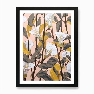 Morning Glory 3 Blumen Gemälde Kunst gerahmt Wandbild Poster Leinwanddruck Bild