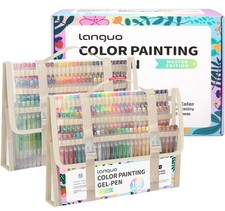 Gel Pens For Coloring, 168 Pack Colored Pens for Black Paper  White Paper, 0...